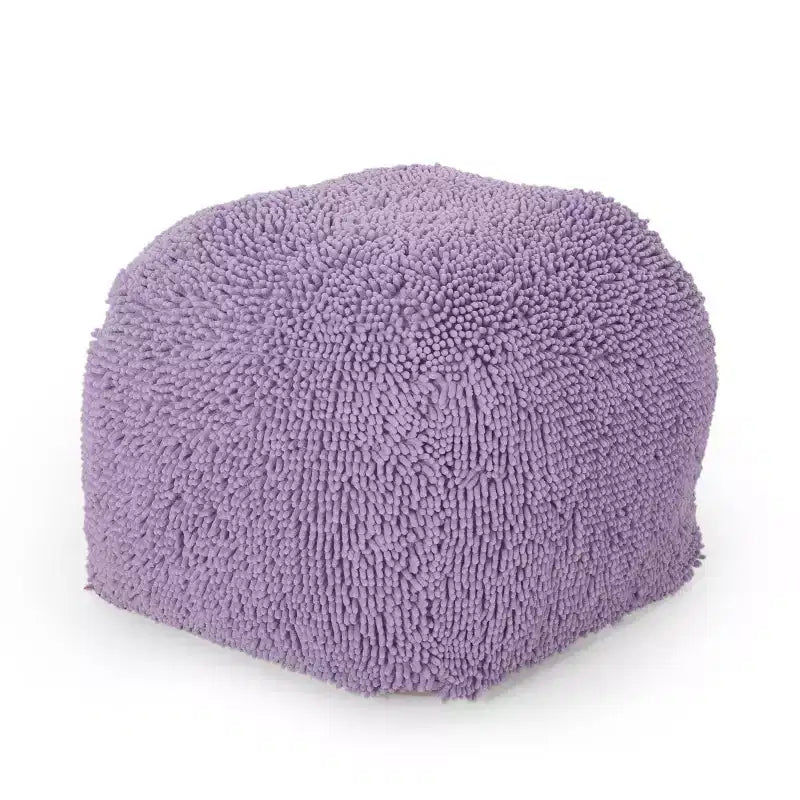 Pouf rotondo moderno in ciniglia in microfibra – Morbida seduta da pavimento per soggiorno o camera da letto