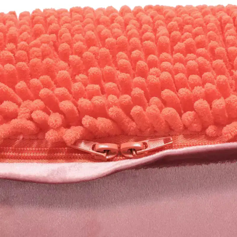 Pouf rotondo moderno in ciniglia in microfibra – Morbida seduta da pavimento per soggiorno o camera da letto