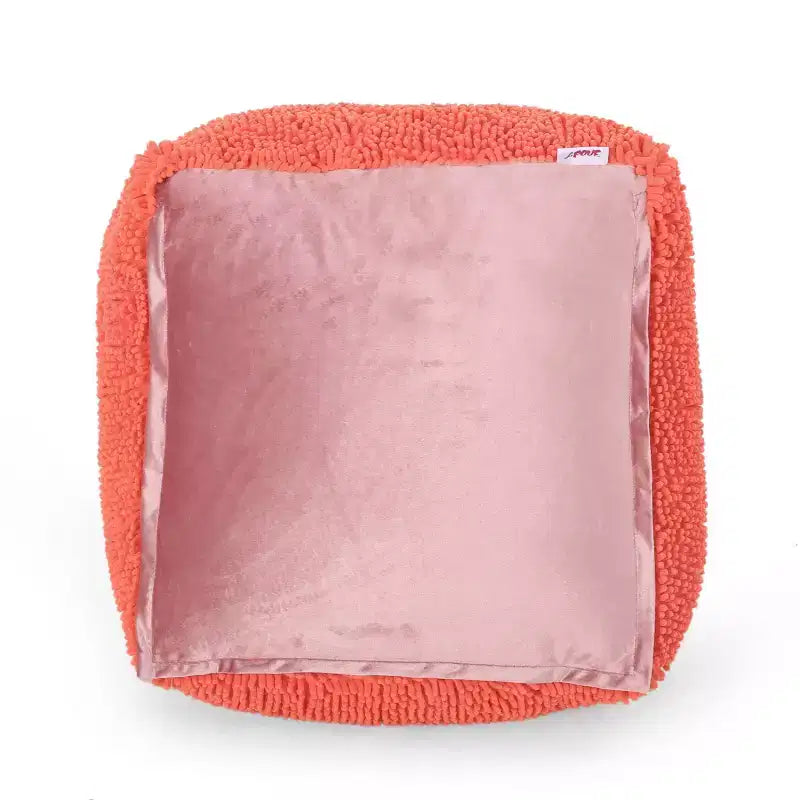 Pouf rotondo moderno in ciniglia in microfibra – Morbida seduta da pavimento per soggiorno o camera da letto
