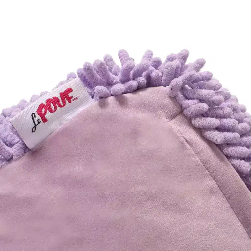 Pouf rotondo moderno in ciniglia in microfibra – Morbida seduta da pavimento per soggiorno o camera da letto