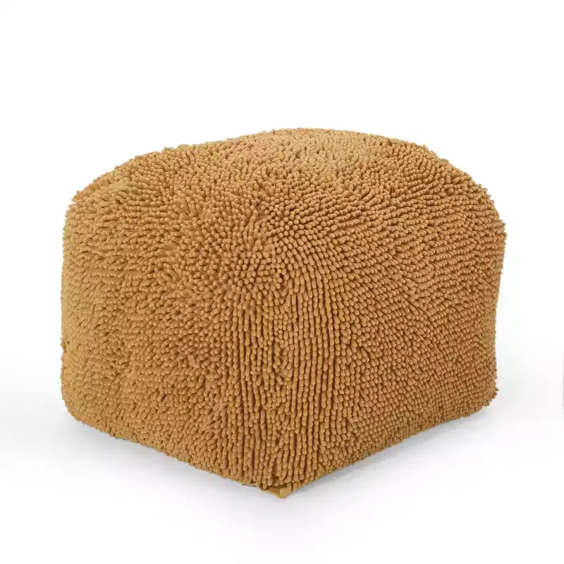 Pouf rotondo moderno in ciniglia in microfibra – Morbida seduta da pavimento per soggiorno o camera da letto