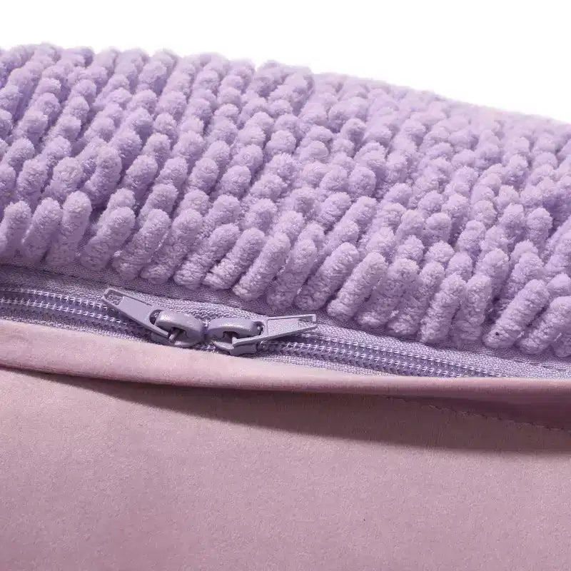 Pouf rotondo moderno in ciniglia in microfibra – Morbida seduta da pavimento per soggiorno o camera da letto