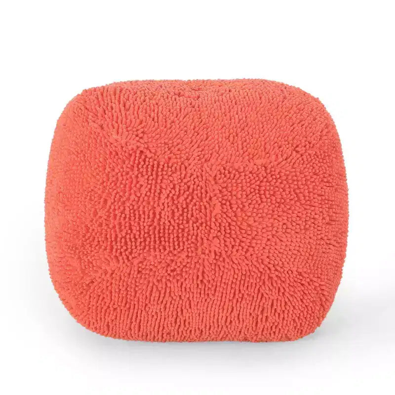 Pouf rotondo moderno in ciniglia in microfibra – Morbida seduta da pavimento per soggiorno o camera da letto