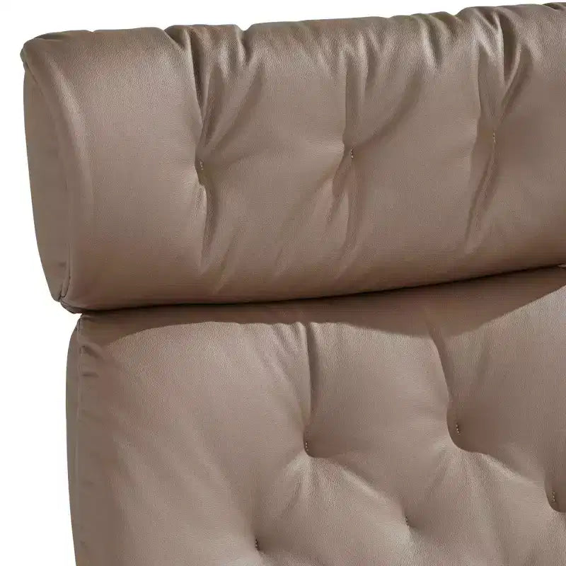 Poltrona Reclinabile e Ottomana Girevole Regolabile in Similpelle – Poltrona Lounge Moderna Color Cacao
