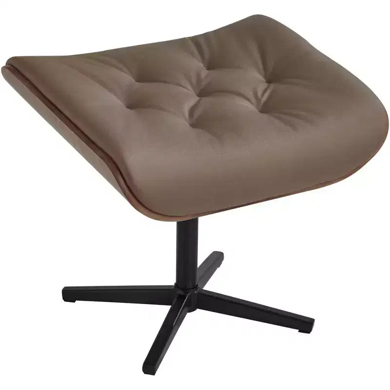 Poltrona Reclinabile e Ottomana Girevole Regolabile in Similpelle – Poltrona Lounge Moderna Color Cacao