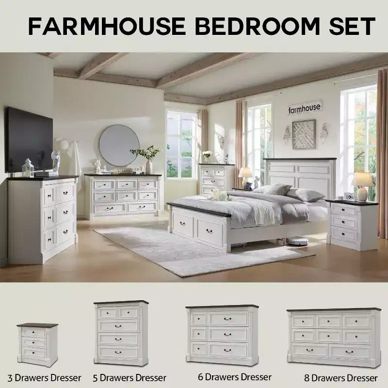 Comò a 6 cassetti in stile coloniale largo 122 cm – Mobile contenitore per camera da letto con design a colonna romana